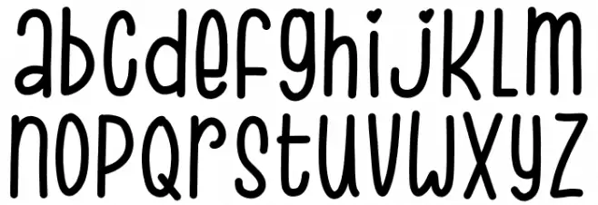 Sweet Dessert Schriftart Kleinbuchstaben