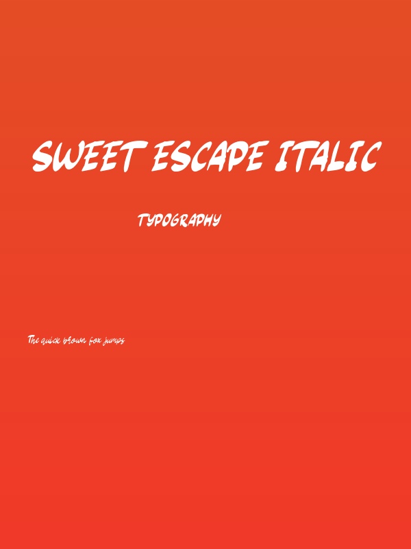 Sweet Escape Italic Poster