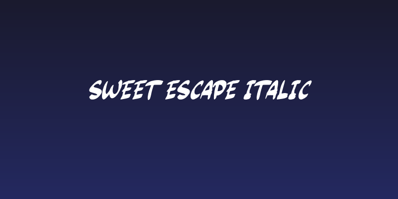 Sweet Escape Italic Social Header