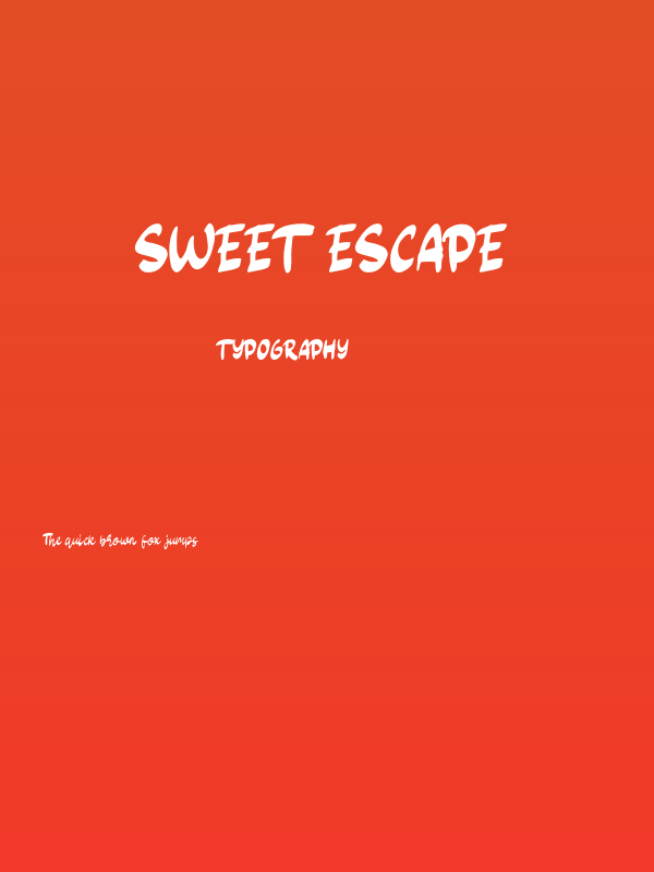 Sweet Escape Poster