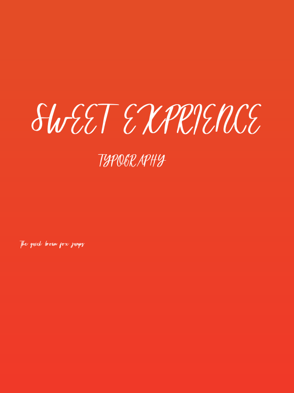 Sweet Exprience Poster