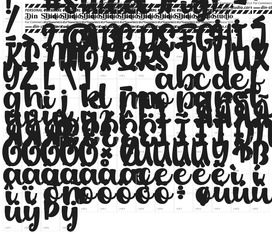 Sweet Fig Personal Use Character Map