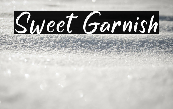 Sweet Garnish Schriftart examples