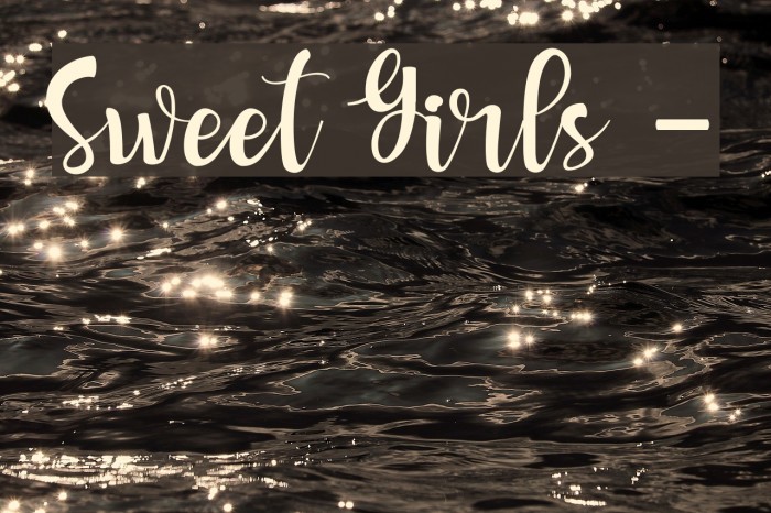Sweet Girls - Font examples