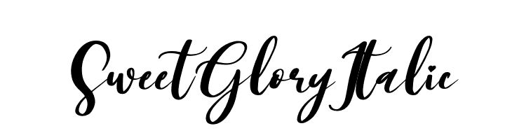 Sweet Glory Italic  フリーフォントのダウンロード