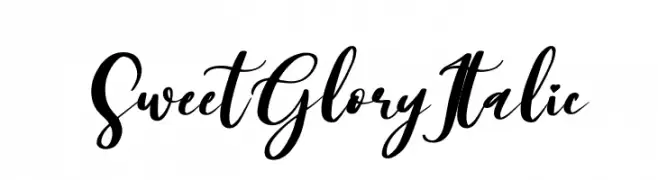 Sweet Glory Italic  Скачать бесплатные шрифты