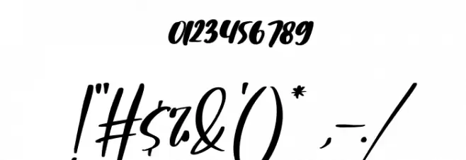 Sweet Glory Italic Font OTHER CHARS