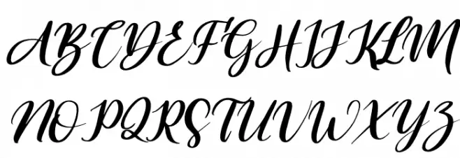 Sweet Glory Italic 字体 大写
