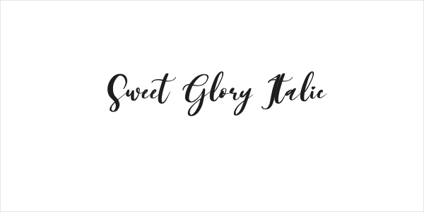 Sweet Glory Italic Logo