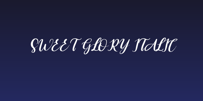 Sweet Glory Italic Social Header