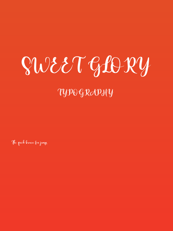 Sweet Glory Poster