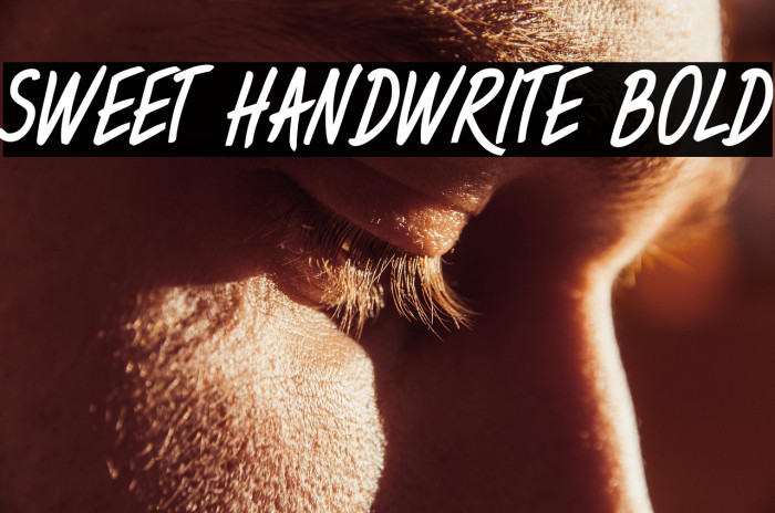 Sweet Handwrite Bold Example 2