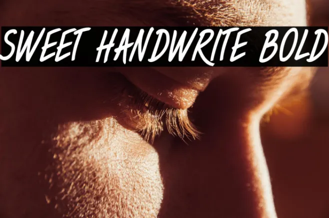Sweet Handwrite Bold Example 2