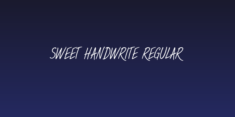 Sweet Handwrite Regular Social Header