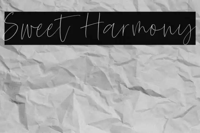 Sweet Harmony Font examples