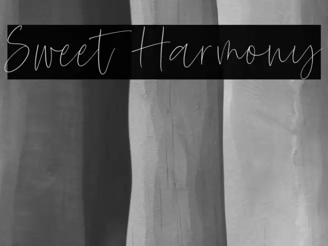 Sweet Harmony Font examples