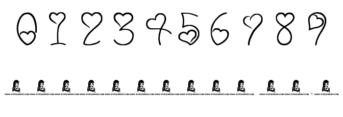Sweet Heart Font Alte caractere