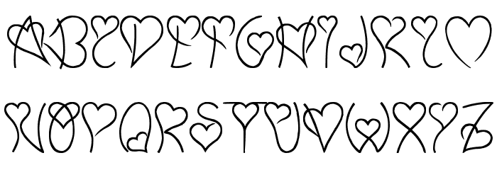 Sweet Heart Font Litere mici