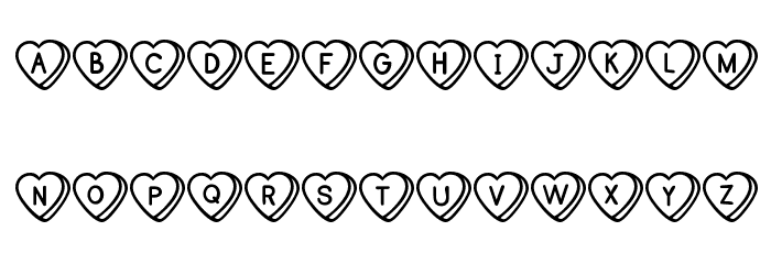 Sweet Hearts BV Font LOWERCASE