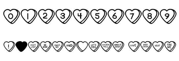 Sweet Hearts Font OTHER CHARS