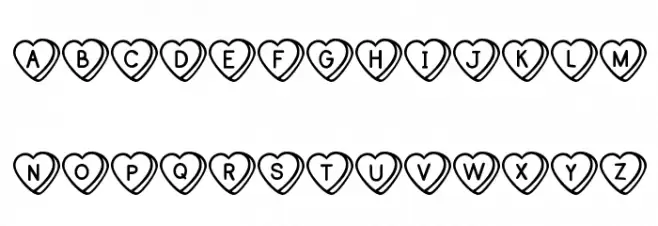 Sweet Hearts Schriftart Groß