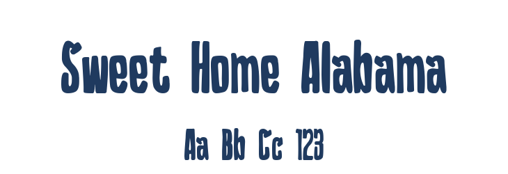Sweet Home Alabama Font Preview