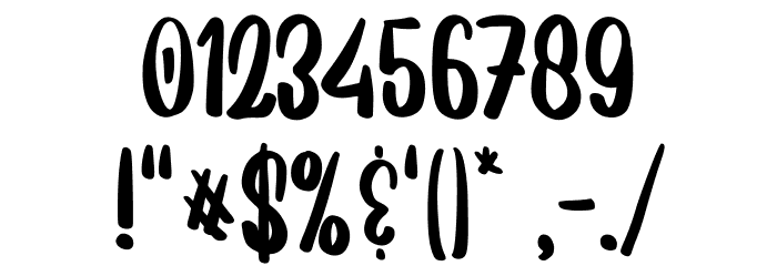 Sweet Home Font OTHER CHARS
