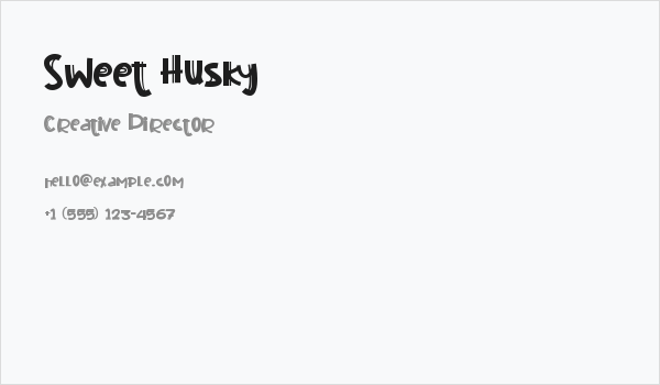 Sweet Husky Business Card