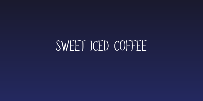 Sweet Iced Coffee Social Header