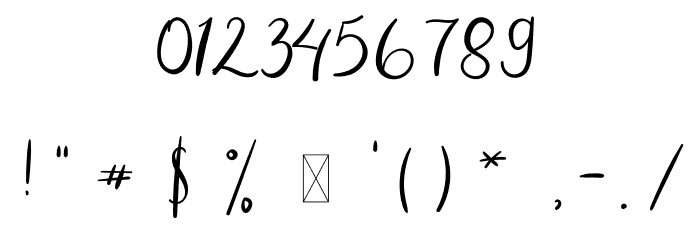 Sweet Janette Font OTHER CHARS