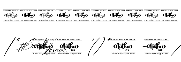 Sweet Jasmine Personal Use Font OTHER CHARS
