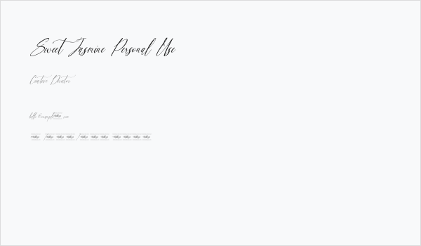 Sweet Jasmine Personal Use Business Card
