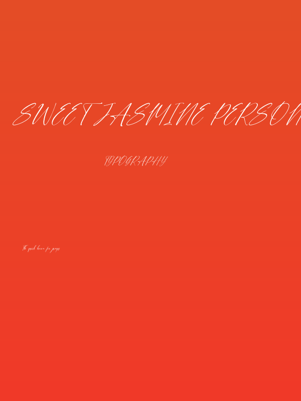 Sweet Jasmine Personal Use Poster