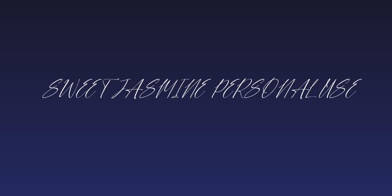 Sweet Jasmine Personal Use Social Header