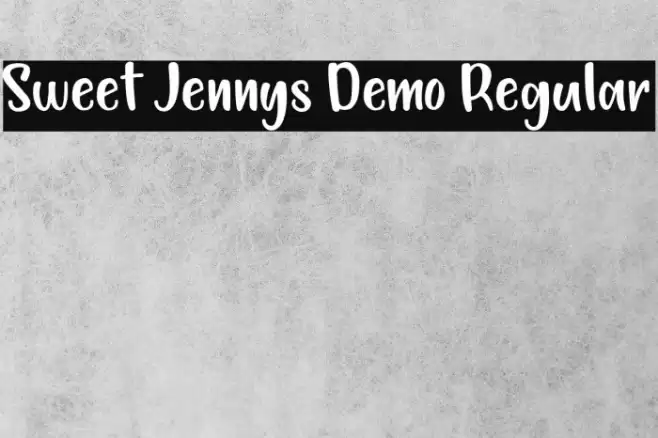 Sweet Jennys Demo Regular フォント examples