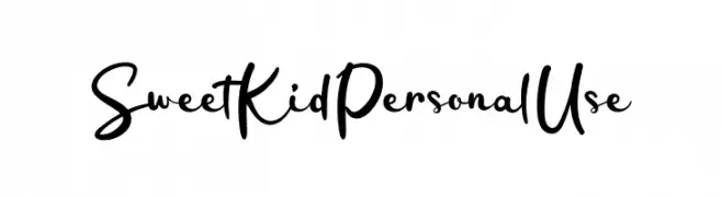 Sweet Kid Personal Use  Frei Schriftart Herunterladen