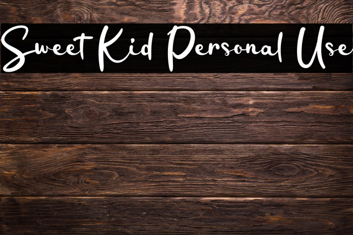 Sweet Kid Personal Use Example 2