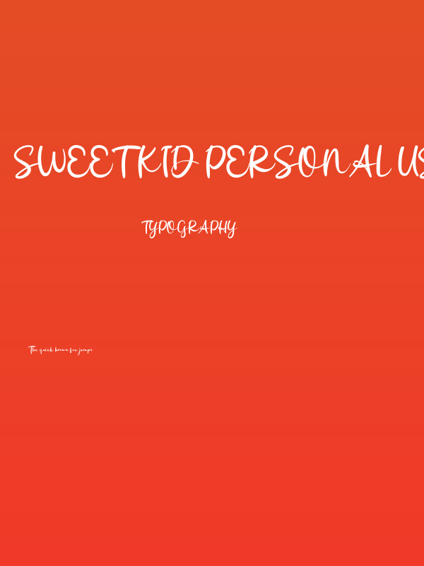 Sweet Kid Personal Use Poster