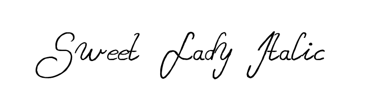 Sweet Lady Italic Font