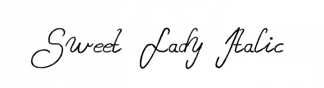 Sweet Lady Italic  font caratteri gratis