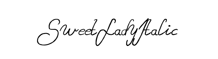 Sweet Lady Italic  les polices de caractères gratuit tlcharger