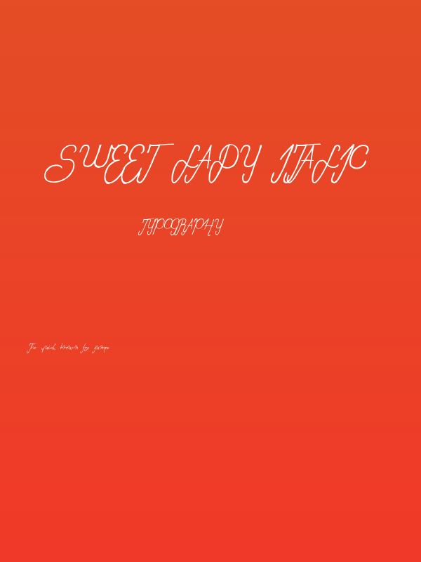 Sweet Lady Italic Poster