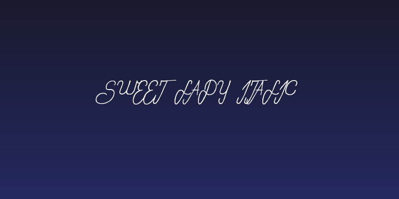 Sweet Lady Italic Social Header