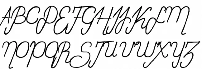 Sweet Lady Italic フォント 大文字