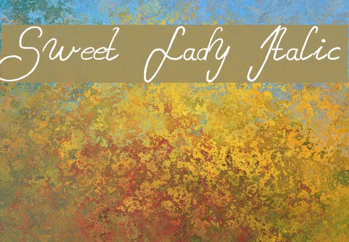 Sweet Lady Italic Font examples
