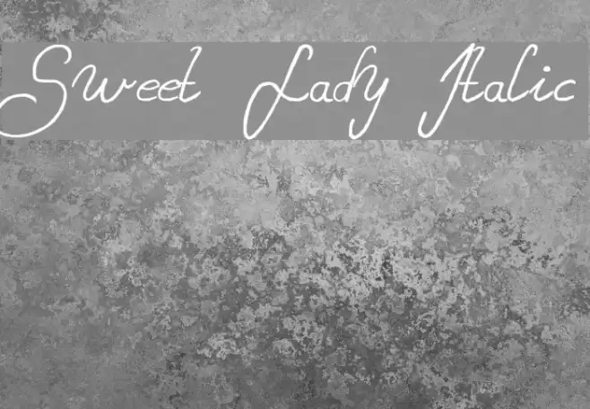 Sweet Lady Italic Font examples