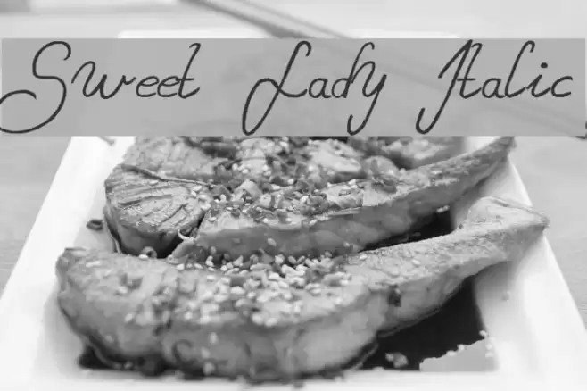 Sweet Lady Italic Font examples