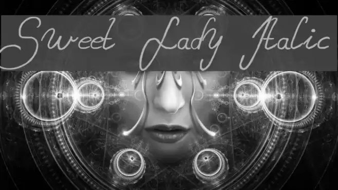 Sweet Lady Italic Font examples