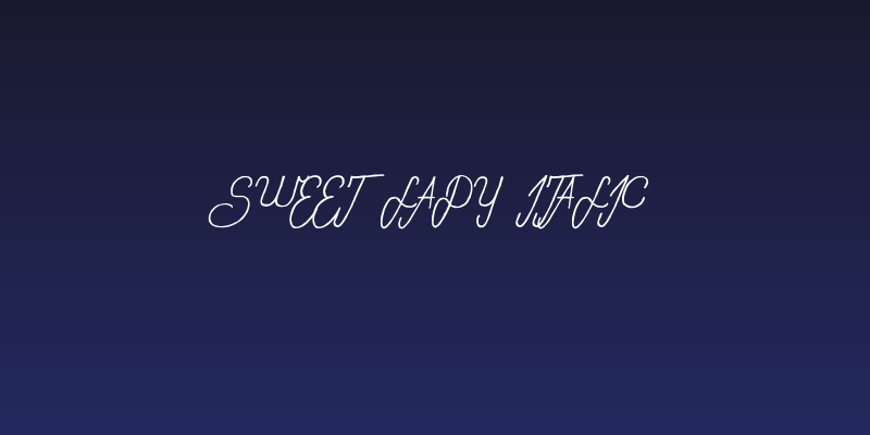 Sweet Lady Italic Social Header