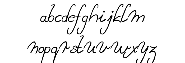 Sweet Lady Italic Font LOWERCASE